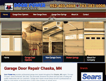 Tablet Screenshot of garagedoorrepairchaskamn.com